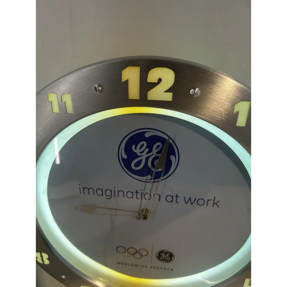 GE Worldwide Partner Olympics Support Lighted Clock General Electric Imagination
